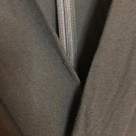 Derek Lam New York - Black V-neck Elastic Waist Midi Dress w/ Satin Hem, 16 - Picture 8 of 10